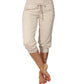 🛒Pantalon de Jogging 3/4 Taille Haute - Coupe Ajustée avec Cordon de Serrage & Poches