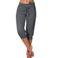 🛒Pantalon de Jogging 3/4 Taille Haute - Coupe Ajustée avec Cordon de Serrage & Poches