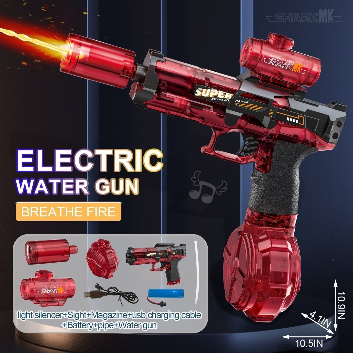 💎50% SUR LE PISTOLET À EAU ! 💎 Portée 10M, Réservoir 434cc & Double Batterie pour des Batailles d'Eau Épiques