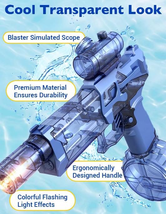 💎50% SUR LE PISTOLET À EAU ! 💎 Portée 10M, Réservoir 434cc & Double Batterie pour des Batailles d'Eau Épiques
