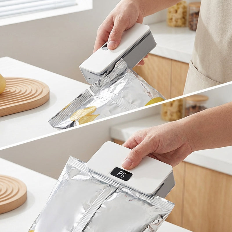 💎-50% SUR LA MINI SCELLEUSE 2 EN 1💎Rechargeable USB-C, 6 Niveaux de Chauffage & Lame Cutter Intégrée✨