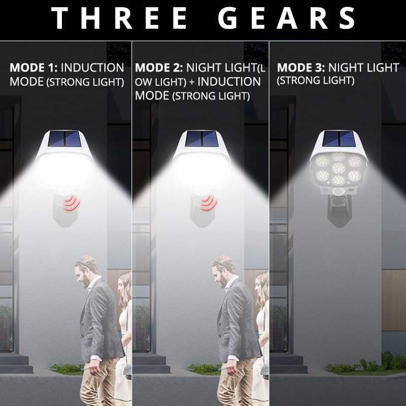 Lampe solaire avec détecteur de movement de type caméra