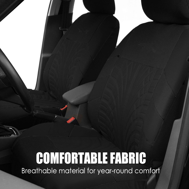 🚗 -50% ! 🛞 Kit de Housses de Siège Auto Motif Bande de Roulement – Polyester – Respirant & Universel pour Voiture, Camion et SUV – 2 ou 5 Places 🧵