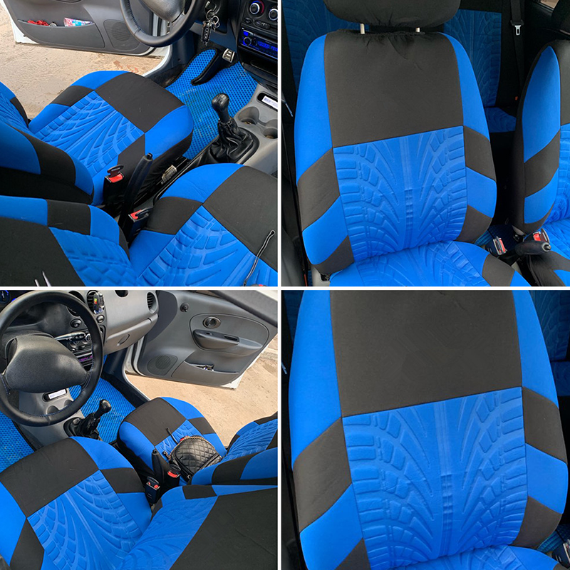 🚗 -50% ! 🛞 Kit de Housses de Siège Auto Motif Bande de Roulement – Polyester – Respirant & Universel pour Voiture, Camion et SUV – 2 ou 5 Places 🧵