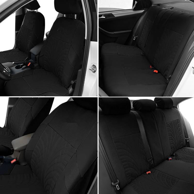 🚗 -50% ! 🛞 Kit de Housses de Siège Auto Motif Bande de Roulement – Polyester – Respirant & Universel pour Voiture, Camion et SUV – 2 ou 5 Places 🧵