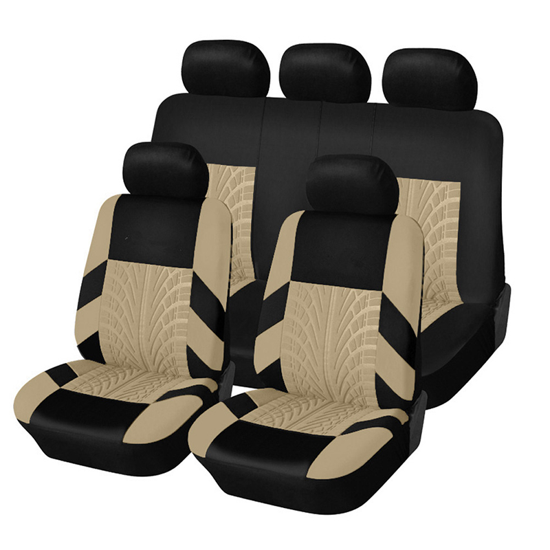 🚗 -50% ! 🛞 Kit de Housses de Siège Auto Motif Bande de Roulement – Polyester – Respirant & Universel pour Voiture, Camion et SUV – 2 ou 5 Places 🧵