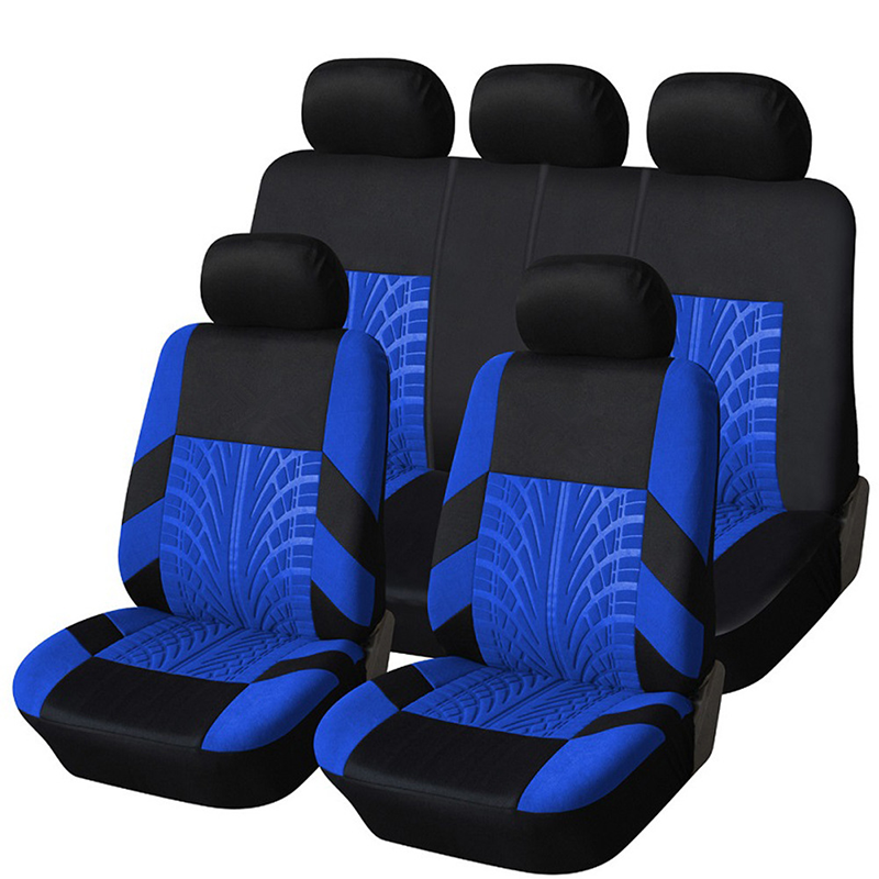 🚗 -50% ! 🛞 Kit de Housses de Siège Auto Motif Bande de Roulement – Polyester – Respirant & Universel pour Voiture, Camion et SUV – 2 ou 5 Places 🧵