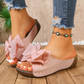 👡 50% DE RÉDUCTION! 🎀 Sandales Compensées à Bout Ouvert & Nœud Papillon pour Femmes – Élégantes, Confortables & Parfaites pour l'Été ☀️
