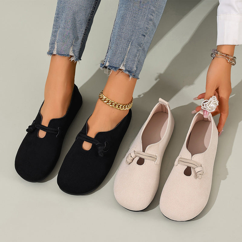 💐50% DE RÉDUCTION ! Ballerines à Enfiler en Simili-Suède – Confort Toute la Journée ☁️👣【Offre Limitée】