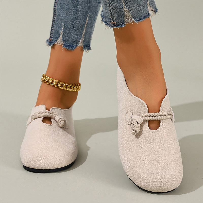 💐50% DE RÉDUCTION ! Ballerines à Enfiler en Simili-Suède – Confort Toute la Journée ☁️👣【Offre Limitée】