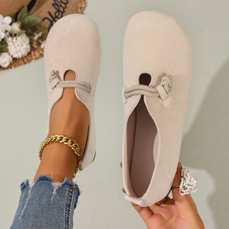 💐50% DE RÉDUCTION ! Ballerines à Enfiler en Simili-Suède – Confort Toute la Journée ☁️👣【Offre Limitée】