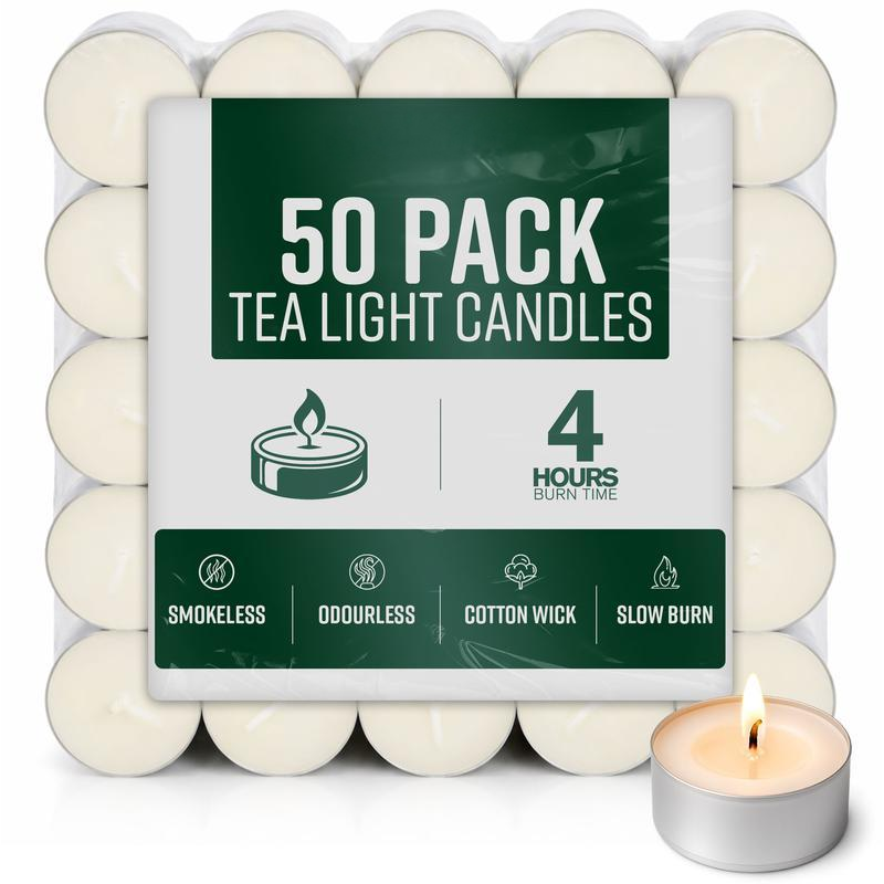 Long-Lasting 4-Hour Tea Light Candles