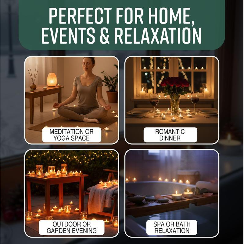 Long-Lasting 4-Hour Tea Light Candles