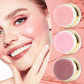 🌸Fard à Joues en Poudre Portable avec Houppette – 3 Teintes, Texture Ultra-Fine & Application Facile (30g)