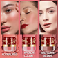 🌸Fard à Joues en Poudre Portable avec Houppette – 3 Teintes, Texture Ultra-Fine & Application Facile (30g)