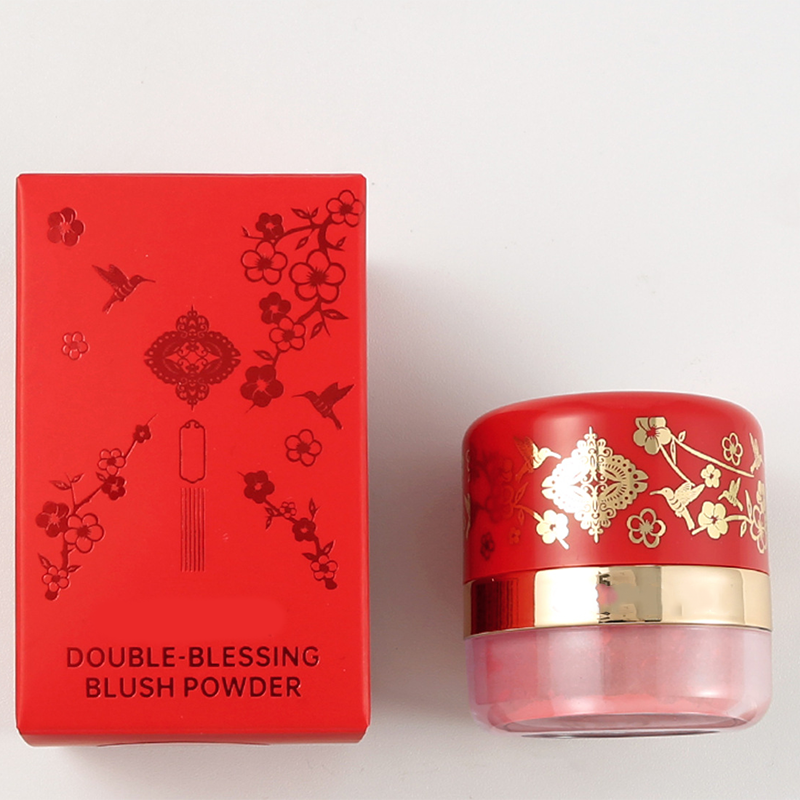 🌸Fard à Joues en Poudre Portable avec Houppette – 3 Teintes, Texture Ultra-Fine & Application Facile (30g)