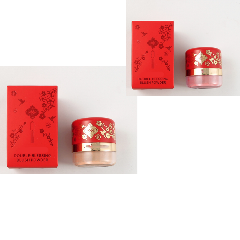 🌸Fard à Joues en Poudre Portable avec Houppette – 3 Teintes, Texture Ultra-Fine & Application Facile (30g)