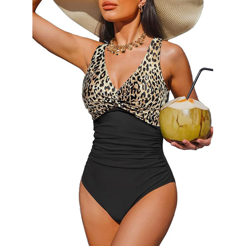👙 PROMO LIMITÉE -50% ! ✨ Maillot de Bain Une-Pièce Sculptant Femme – Drapé Ventre Plat, Col V Torsadé, Bretelles Larges · 12 Coloris · S–2XL (EU 36–46) 💃 98% Avis Positifs