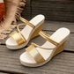 👡🌟 PROMO FLASH 50% ! Sandales Femme à Talons Compensés – Design Élégant, Semelle Cloutée, Hauteur 10cm, Bride de Cheville, 6 Couleurs, 36-43, Parfaites pour Vacances & Soirées 🌴