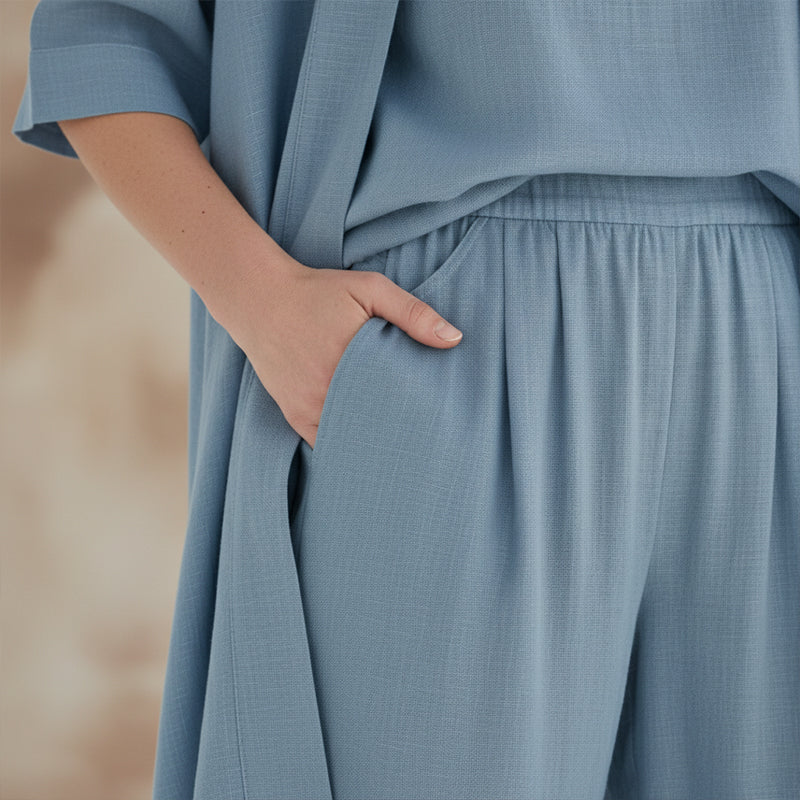 Ensemble de détente 3 pièces élégant à la coupe ample pour femme