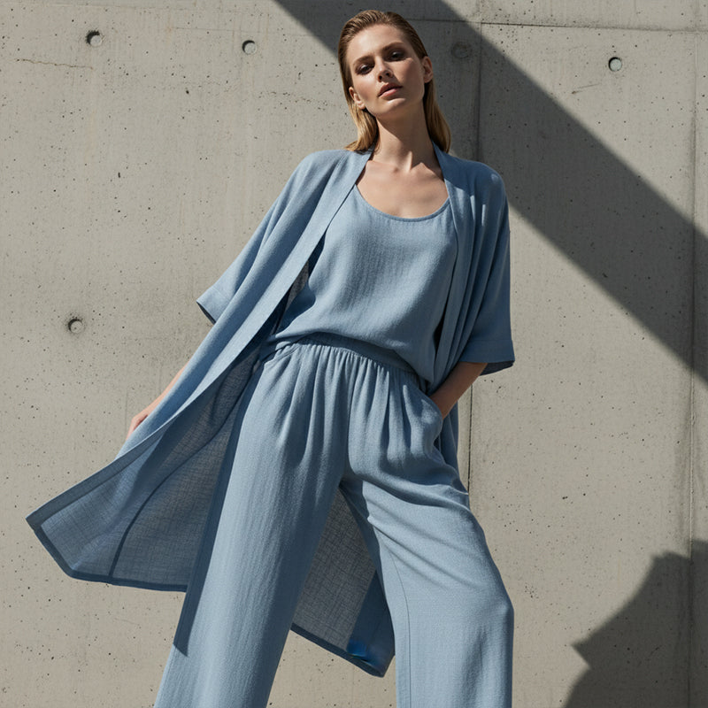 Ensemble de détente 3 pièces élégant à la coupe ample pour femme