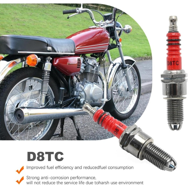 Bougie d'Allumage D8TC Haute Performance à Trois Électrodes
