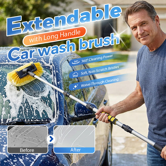 Brosse de Lavage Voiture avec Manche Long Télescopique