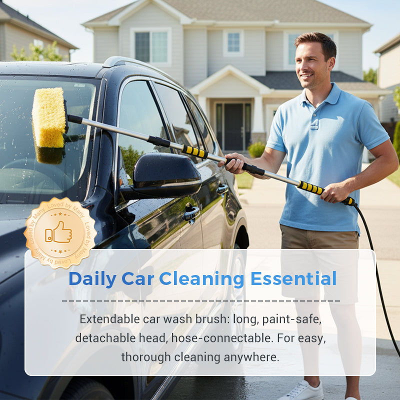 Brosse de Lavage Voiture avec Manche Long Télescopique