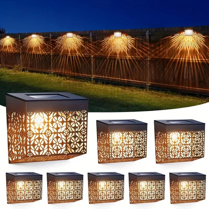 Applique Murale Solaire LED Ajourée pour Jardin et Allée