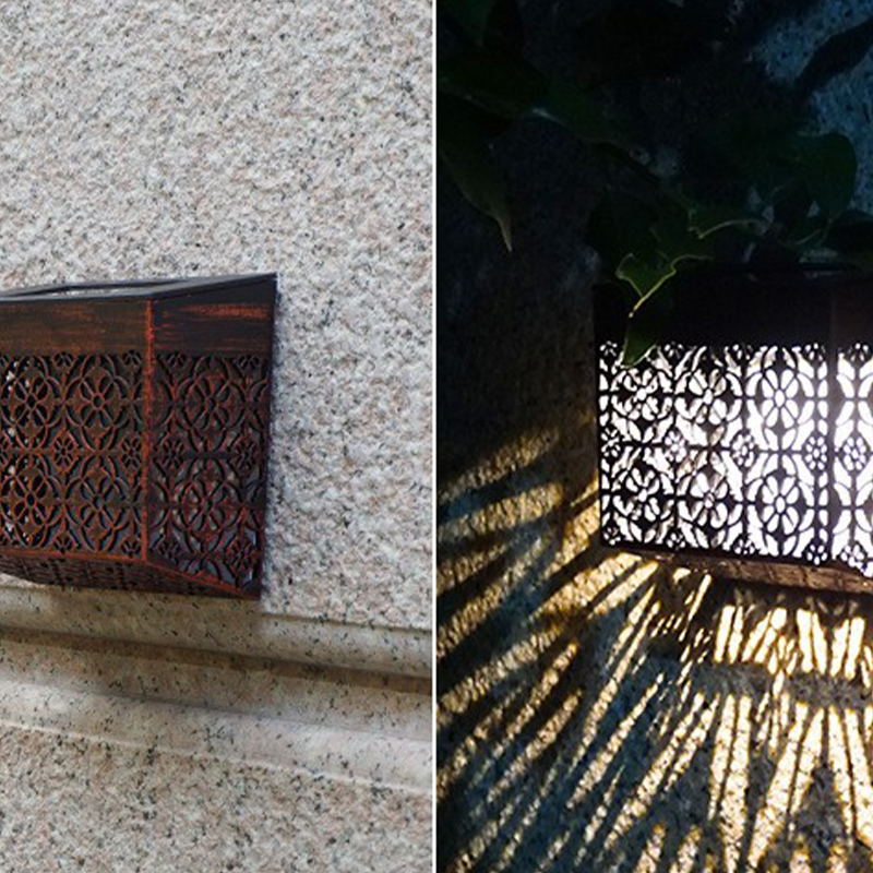 Applique Murale Solaire LED Ajourée pour Jardin et Allée