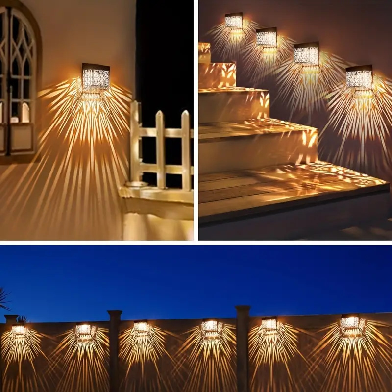 Applique Murale Solaire LED Ajourée pour Jardin et Allée