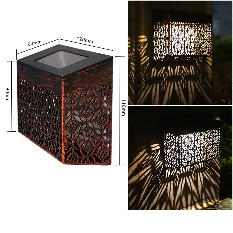 Applique Murale Solaire LED Ajourée pour Jardin et Allée