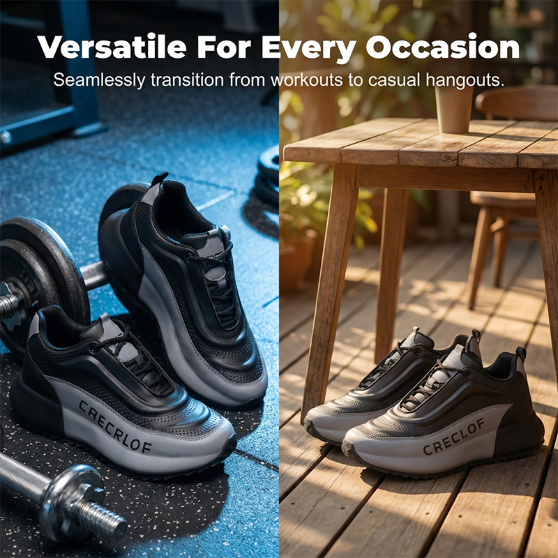 👟Chaussures Homme à Semelle Épaisse – Design Tendance, Antidérapantes & Durable (Beige-Bleu/Blanc/Noir-Gris)