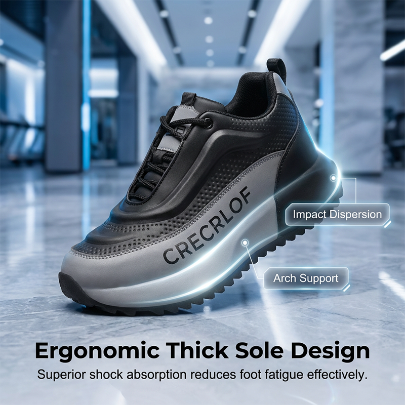 👟Chaussures Homme à Semelle Épaisse – Design Tendance, Antidérapantes & Durable (Beige-Bleu/Blanc/Noir-Gris)