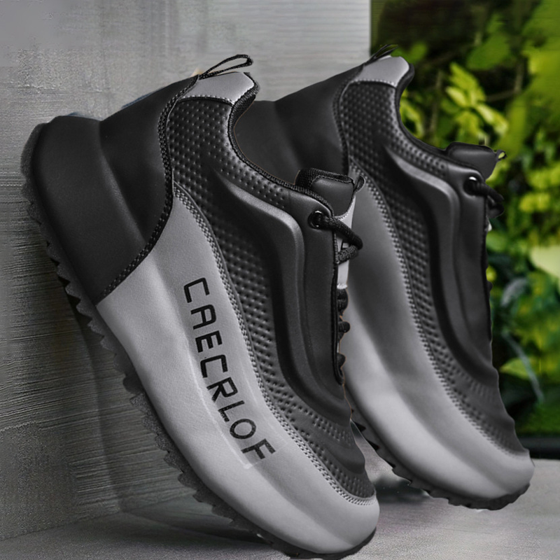 👟Chaussures Homme à Semelle Épaisse – Design Tendance, Antidérapantes & Durable (Beige-Bleu/Blanc/Noir-Gris)