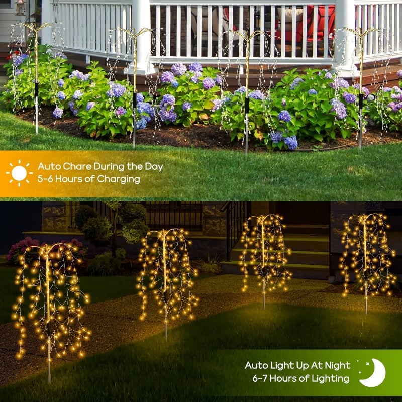 🌞Lumières de Jardin Solaires ✅100 LEDs & Étanches IP55 | Ambiance Chaleureuse🌙-50% AUJOURD’HUI🔥