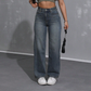 ✨Offre à durée limitée-Jean pour femme à taille haute et coupe droite