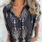 Robe Ample Imprimée à Manches Courtes avec Poches
