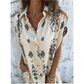 Robe Ample Imprimée à Manches Courtes avec Poches
