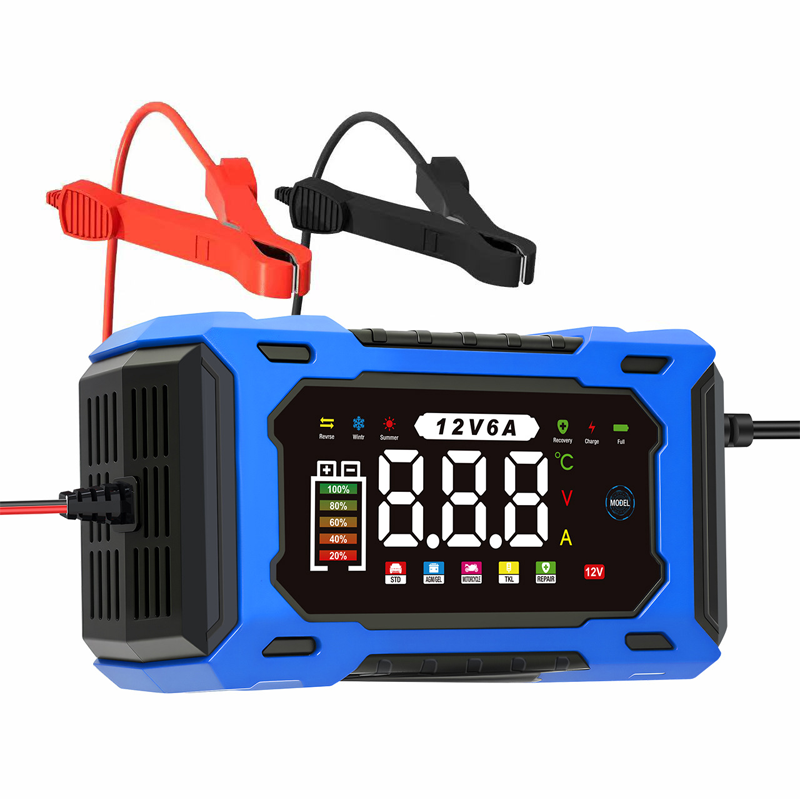⚡🛒 -50% ! 🔋Chargeur de Batterie Voiture 12V 6A – Intelligent, Numérique, 6-100Ah