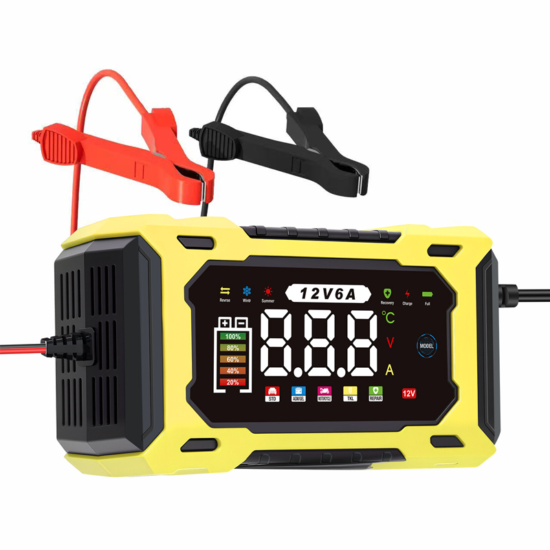 ⚡🛒 -50% ! 🔋Chargeur de Batterie Voiture 12V 6A – Intelligent, Numérique, 6-100Ah