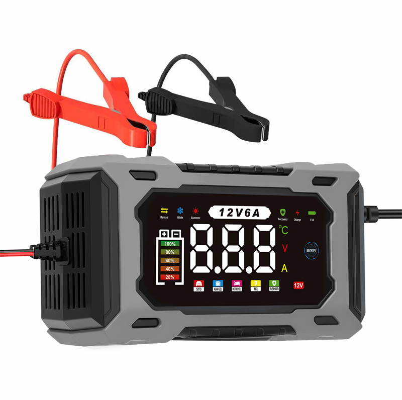 ⚡🛒 -50% ! 🔋Chargeur de Batterie Voiture 12V 6A – Intelligent, Numérique, 6-100Ah