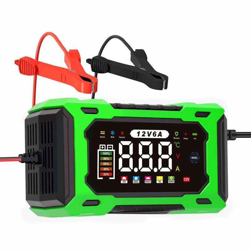 ⚡🛒 -50% ! 🔋Chargeur de Batterie Voiture 12V 6A – Intelligent, Numérique, 6-100Ah