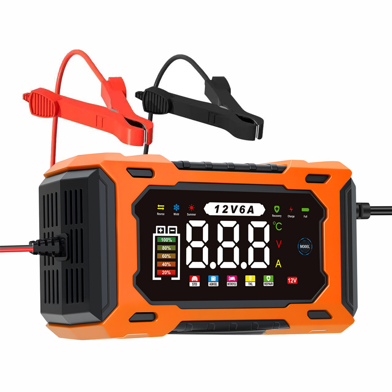 ⚡🛒 -50% ! 🔋Chargeur de Batterie Voiture 12V 6A – Intelligent, Numérique, 6-100Ah