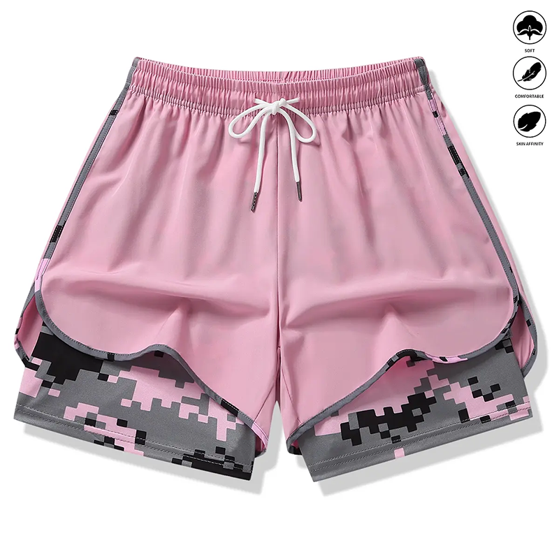 Short de sport femme décontracté avec doublure intégrée
