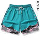 Short de sport femme décontracté avec doublure intégrée