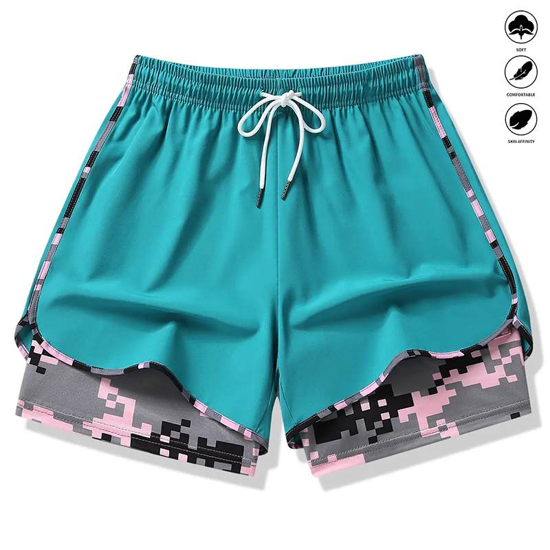 Short de sport femme décontracté avec doublure intégrée