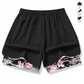 Short de sport femme décontracté avec doublure intégrée