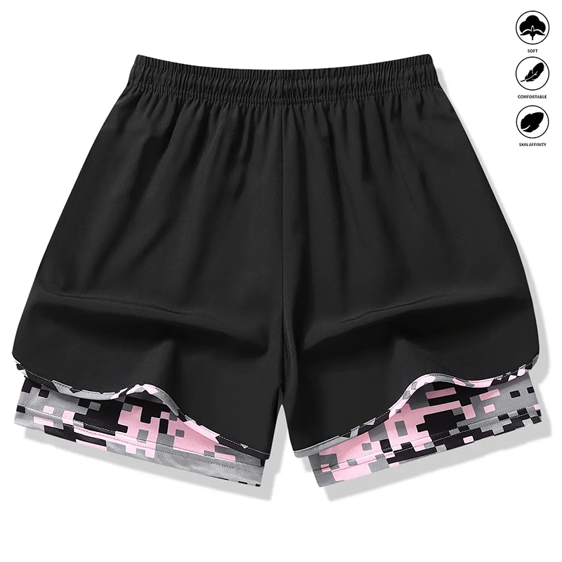 Short de sport femme décontracté avec doublure intégrée