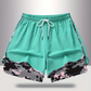 Short de sport femme décontracté avec doublure intégrée